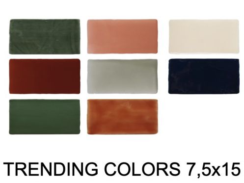TRENDING COLORS 7,5x15 cm - Płytka ścienna, projekt