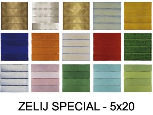 ZELIJ SPECIAL 5x20 cm - carrelage mural, au style Zellige.