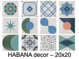 HABANA DECOR 20x20 cm - Carrelage sol et mur, style carreaux ciment