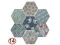 GOOD VIBES DECOR 14 x 16 cm - Carrelage hexagonal sol et mur