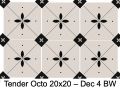 TENDER 20 x 20 cm - Carrelage sol, octogonal avec taco
