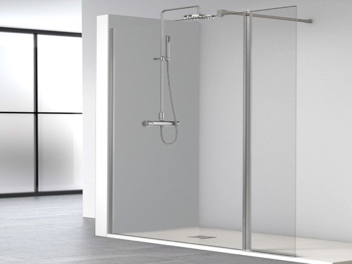 Paroi de douche fixe avec panneau pivotant à 180 ° - AC 240 PROFILTEK