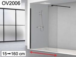 Paroi de douche, verre fixe de 6 mm - ONE-6MM BLACK
