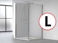 Corner shower screen, one swing door and one fixed 100 cm - AC 208