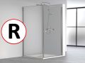 Corner shower screen, one swing door and one fixed 100 cm - AC 208