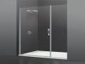 Porte de douche battante, avec verre fixe en faade, 25 cm - AC 205