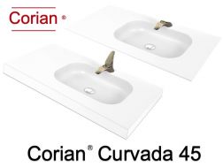 Wastafel, 50 x 100 cm, in Corian Â® - CURVADA 45