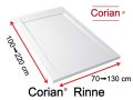 Brusebakke i Corian, ekstra flad design - RINNE CORIAN