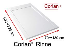 Corian douchebak, design extra plat - RINNE CORIAN