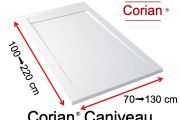 Receveur de douche Corian, design extra plat - CANIVEAU CORIAN 