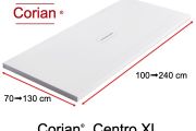 Receveur de douche, évacuation centrale - CENTRO XL Corian ®