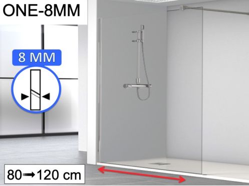 Paroi de douche,  verre fixe de 8 mm - ONE-8MM