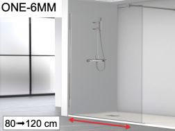 Paroi de douche, 80x195 cm, verre fixe de 6 mm - ONE-6MM