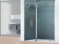 Porte de douche battante, avec verre fixe en faade - AC206