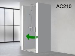Porte de douche, battante, sur mesure - AC210