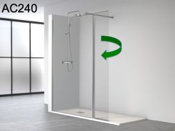 Paroi de douche fixe, avec panneau pivotant - AC240
