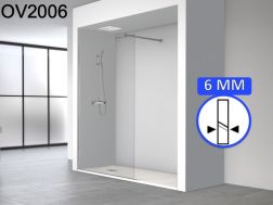 Paroi de douche,  verre fixe de 6 mm - OV2006