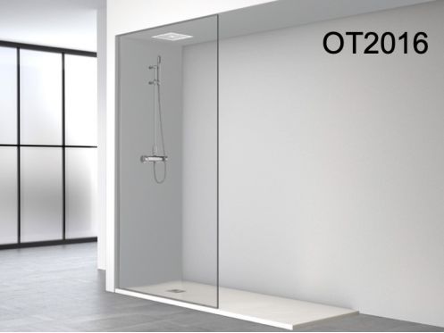 Paroi de douche fixe, du sol au plafond, sur mesure - OT 2016