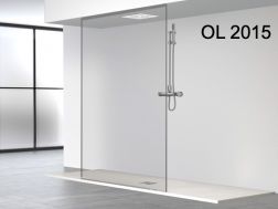 Parawan prysznicowy staÅ‚y, od podÅ‚ogi do sufitu, w pozycji centralnej - OL 2015