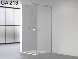 Cabine de douche, porte battante, en angle, sur fixe en alignement - GA213