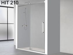 Porte de douche coulissante, avec un verre fixe - HIT210