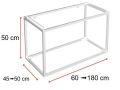 Structure acier noir ou blanc, pour lavabo suspendu, sur mesure - ATELIER ZE50