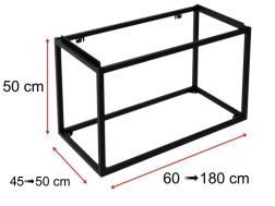 Structure acier noir ou blanc, pour lavabo suspendu, sur mesure - ATELIER ZE50