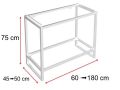 Structure acier, sur pieds, pour lavabo, finitions noir ou blanc, sur mesure - ATELIER ZE75