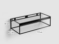 Structure noir, suspendu, pour plan vasque, profondeur 50 cm - FRAME