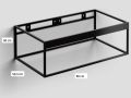 Structure noir, suspendu, pour plan vasque, profondeur 50 cm - FRAME