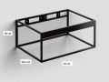 Structure noir, suspendu, pour plan vasque, profondeur 50 cm - FRAME