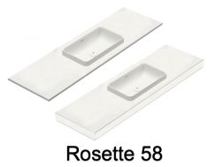 Vasque, suspendue ou à poser, en résine minérale - ROSETTE 58