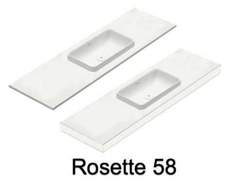 Vasque, suspendue ou  poser, en rsine minrale - ROSETTE 58