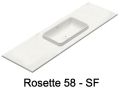Vasque, suspendue ou  poser, en rsine minrale - ROSETTE 58