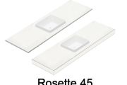 Wastafel, wandhangend of aanrechtblad, in minerale hars - ROSETTE 45