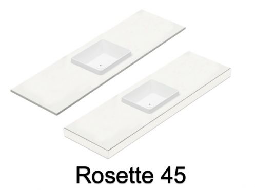 Vasque, suspendue ou  poser, en rsine minrale - ROSETTE 45
