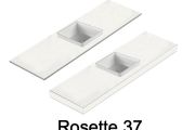 Vasque, suspendue ou à poser, en résine minérale - ROSETTE 37