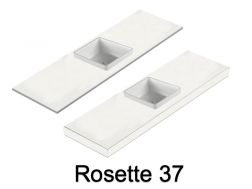 Vasque, suspendue ou à poser, en résine minérale - ROSETTE 37