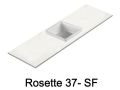 Wastafel, wandhangend of aanrechtblad, in minerale hars - ROSETTE 37