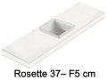 Wastafel, wandhangend of aanrechtblad, in minerale hars - ROSETTE 37