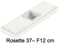 Wastafel, wandhangend of aanrechtblad, in minerale hars - ROSETTE 37