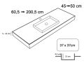 Vasque, suspendue ou  poser, en rsine minrale - ROSETTE 37