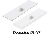 Umywalka wisząca lub nablatowa z żywicy mineralnej - ROSETTE Ø 37