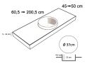 Vasque, suspendue ou  poser, en rsine minrale - ROSETTE  37