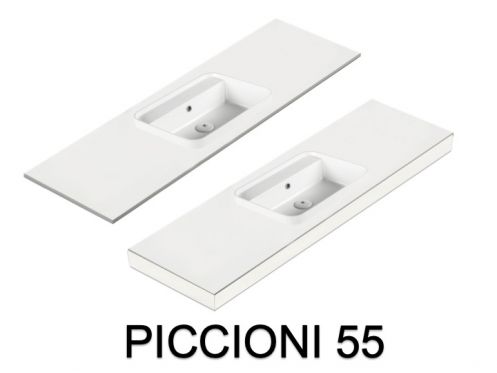 Umywalka wiszÄ…ca lub nablatowa z Å¼ywicy mineralnej - PICCIONI 55