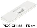 Umywalka wiszÄ…ca lub nablatowa z Å¼ywicy mineralnej - PICCIONI 55