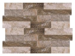 Ordino Brown 8 x 44.2 cm - Carrelage mural effet parement pierre