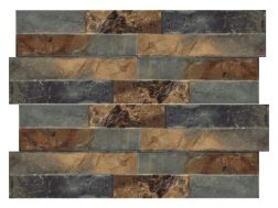 Ordino Rustic 8 x 44.2 cm - Carrelage mural effet parement pierre