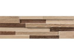 Tikal wood District Warm 17 x 52 cm - Carrelage mural effet parement bois