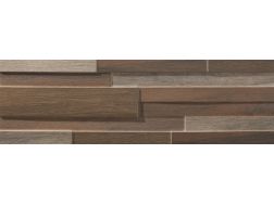 Tikal wood Montblanc Oscuro 17 x 52 cm - Carrelage mural effet parement bois